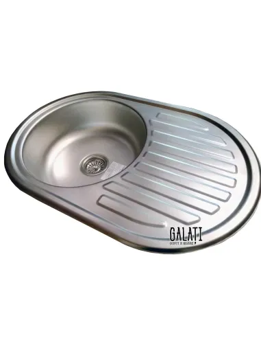 Мойка для кухни из нержавеющей стали овальная Romzha Dana Textura - 5