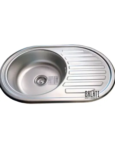 Мойка для кухни из нержавеющей стали овальная Romzha Dana Textura - 6