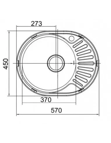 Мойка для кухни из нержавеющей стали овальная Romzha Taleyta Satin - 4