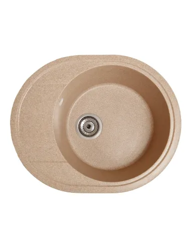 Мойка кухонная каменная овальная Romzha Voce Piesok 301, 580х470х215 мм - 5
