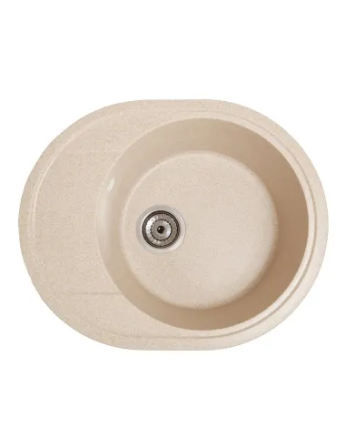 Мойка кухонная каменная овальная Romzha Voce Avena 501, 580х470х215 мм - 5