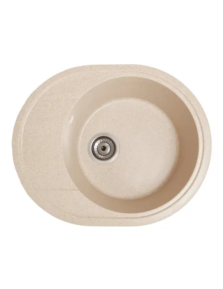 Мойка кухонная каменная овальная Romzha Voce Avena 501, 580х470х215 мм - 5