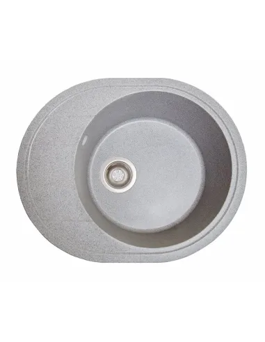 Мойка кухонная каменная овальная Romzha Voce Seda 601, 580х470х215 мм - 5