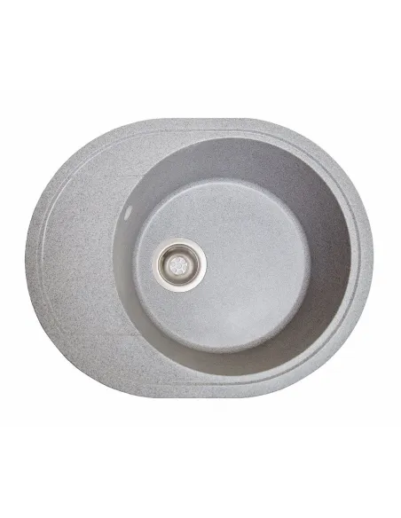 Мойка кухонная каменная овальная Romzha Voce Seda 601, 580х470х215 мм - 5