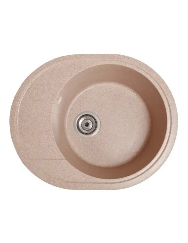 Мийка кухонна кам`яна овальна Romzha Voce Bezhvy 401, 580х470х215 мм - 3