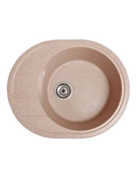 Мийка кухонна кам`яна овальна Romzha Voce Bezhvy 401, 580х470х215 мм - 3