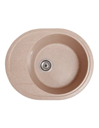 Мийка кухонна кам`яна овальна Romzha Voce Bezhvy 401, 580х470х215 мм - 5