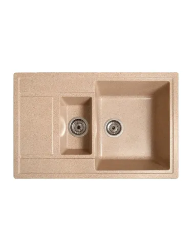 Мойка кухонная каменная прямоугольная Romzha Jorum 78D Piesok 301, 780x500x217 мм - 5