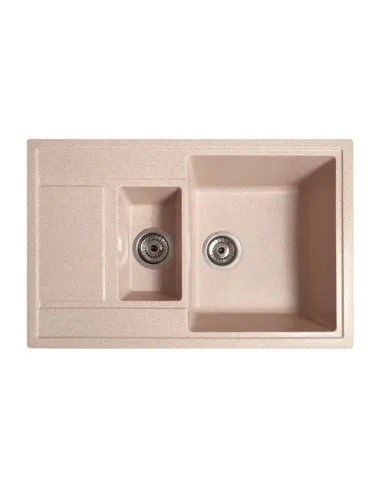 Мийка кухонна кам`яна прямокутна Romzha Jorum 78D Bezhvy 401, 780x500x217 мм - 3