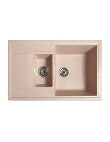 Мийка кухонна кам`яна прямокутна Romzha Jorum 78D Bezhvy 401, 780x500x217 мм - 5