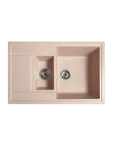 Мийка кухонна кам`яна прямокутна Romzha Jorum 78D Bezhvy 401, 780x500x217 мм - 5