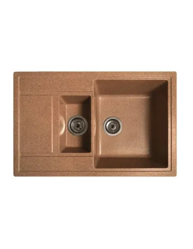 Мойка кухонная каменная прямоугольная Romzha Jorum 78D Teracotă 701, 780x500x217 мм - 3