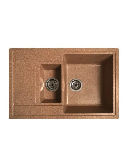 Мойка кухонная каменная прямоугольная Romzha Jorum 78D Teracotă 701, 780x500x217 мм - 3