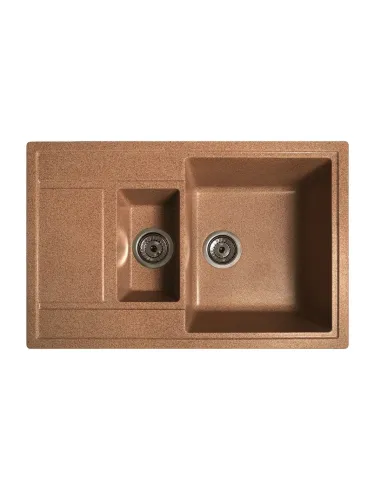 Мойка кухонная каменная прямоугольная Romzha Jorum 78D Teracotă 701, 780x500x217 мм - 5