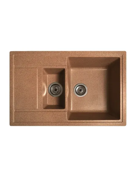 Мойка кухонная каменная прямоугольная Romzha Jorum 78D Teracotă 701, 780x500x217 мм - 5
