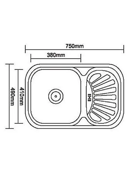 Мойка для кухни из нержавеющей стали прямоугольная Romzha Stelă Satin, 490х750х180 мм - 4