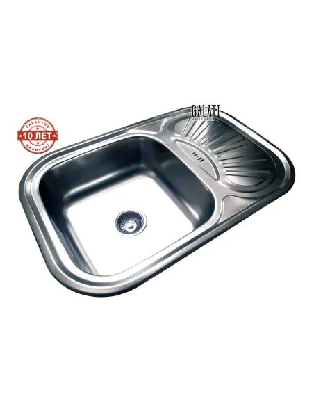 Мойка для кухни из нержавеющей стали прямоугольная Romzha Stelă Satin, 490х750х180 мм - 6