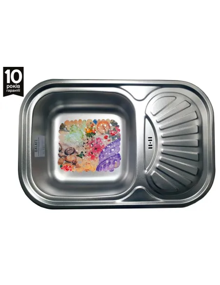 Мойка для кухни из нержавеющей стали прямоугольная Romzha Stelă Textură, 490х750х180 - 3