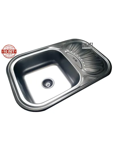 Мойка для кухни из нержавеющей стали прямоугольная Romzha Stelă Textură, 490х750х180 - 7