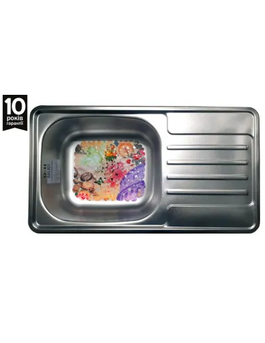 Мийка кухонна металева прямокутна Romzha Milana Satin, 420х760х180 мм - 2