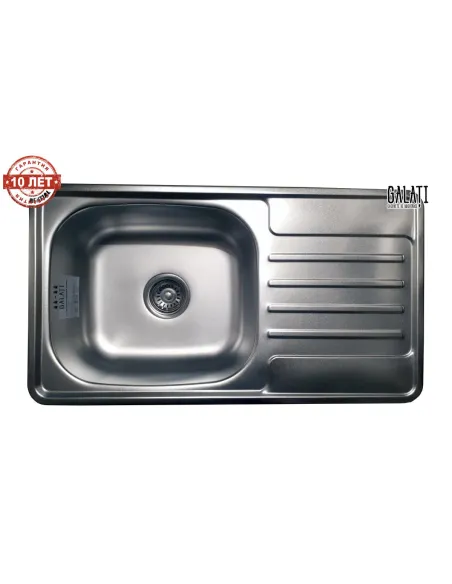 Мийка кухонна металева прямокутна Romzha Milana Satin, 420х760х180 мм - 3