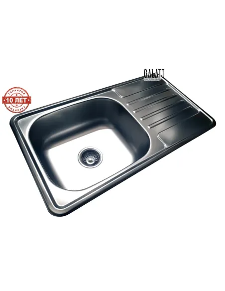 Мийка кухонна металева прямокутна Romzha Milana Textură, 420х760х180 мм - 6