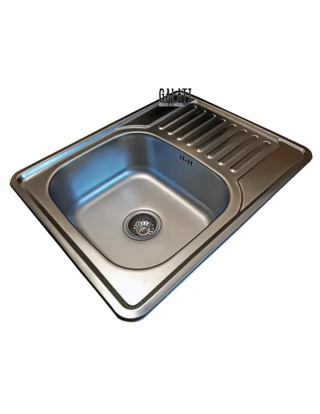 Мийка кухонна металева прямокутна Romzha Donka Satin, 500х630х180 мм - 6