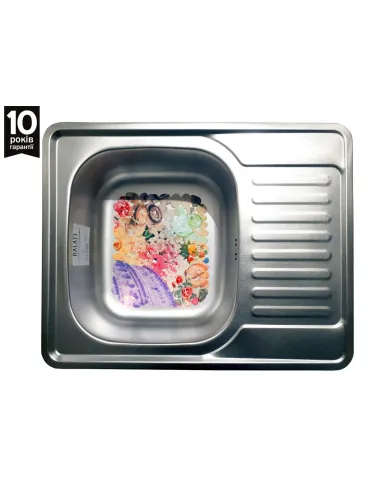 Мойка для кухни из нержавеющей стали прямоугольная Romzha Donka Textură, 500х630х180 мм - 2