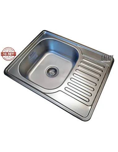 Мойка для кухни из нержавеющей стали прямоугольная Romzha Donka Textură, 500х630х180 мм - 5