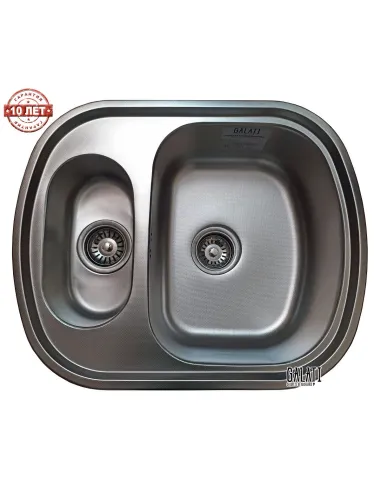 Мийка кухонна металева прямокутна Romzha Vayorika 1.5C Textură, 490х600х180 мм - 4