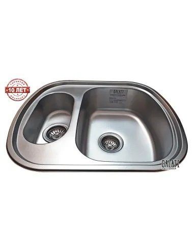 Мийка кухонна металева прямокутна Romzha Vayorika 1.5C Textură, 490х600х180 мм - 5