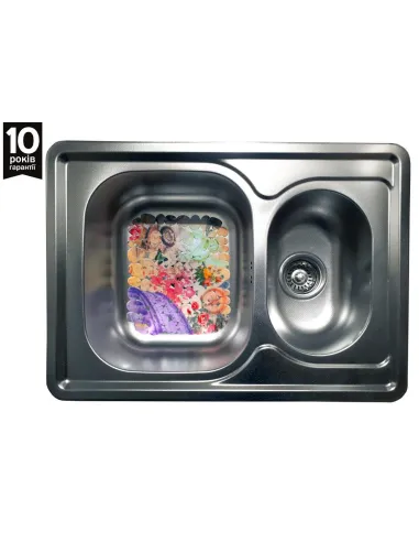 Мойка для кухни из нержавеющей стали прямоугольная Romzha Fifika 1.5C Textură, 500х700х190 мм - 3