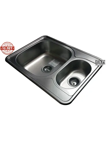 Мойка для кухни из нержавеющей стали прямоугольная Romzha Fifika 1.5C Textură, 500х700х190 мм - 6