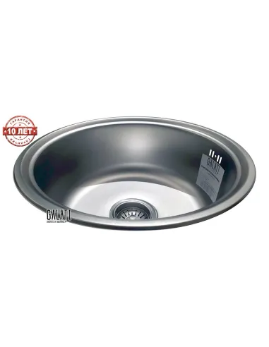 Мийка кухонна металева кругла Romzha Pula Satin, 430х430х170 мм - 9