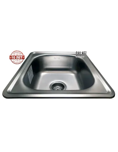 Мийка кухонна металева прямокутна Romzha Nicola Satin, 440х500х170 мм - 9