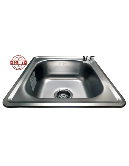 Мийка кухонна металева прямокутна Romzha Nicola Satin, 440х500х170 мм - 9