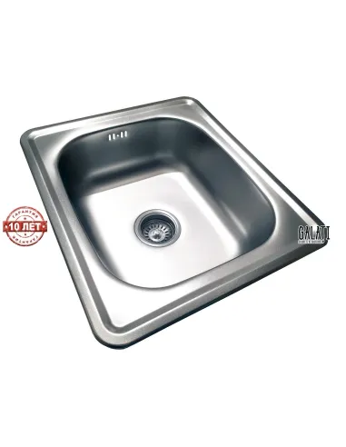 Мийка кухонна металева прямокутна Romzha Nicola Textura, 440х500х170 мм - 9