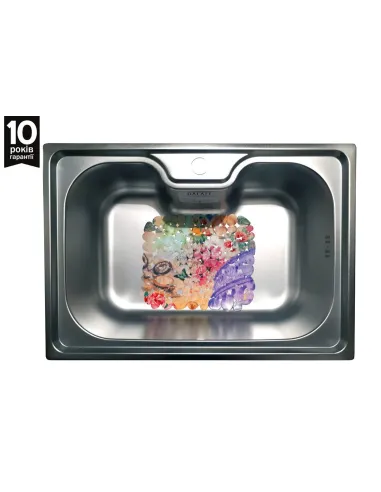 Мойка для кухни из нержавеющей стали прямоугольная Romzha Bella Satin, 430х600х200 мм - 5