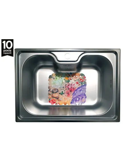 Мойка для кухни из нержавеющей стали прямоугольная Romzha Bella Satin, 430х600х200 мм - 5