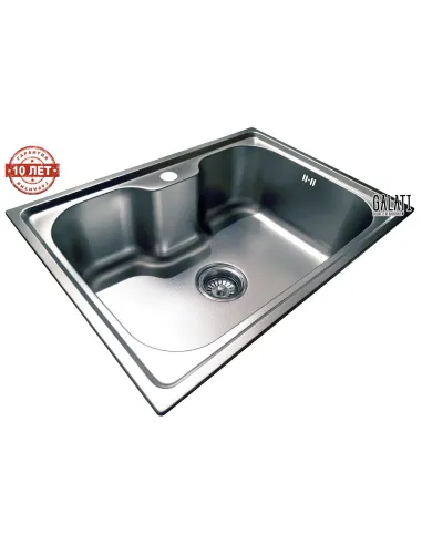 Мийка кухонна металева прямокутна Romzha Bella Textura, 430х600х200 мм - 9