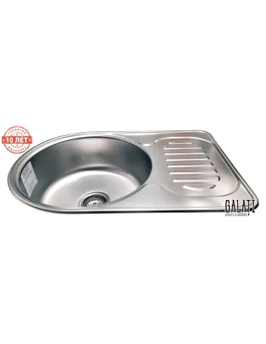 Мойка для кухни из нержавеющей стали прямоугольная Romzha Luca Textura, 450х670х190 мм - 8