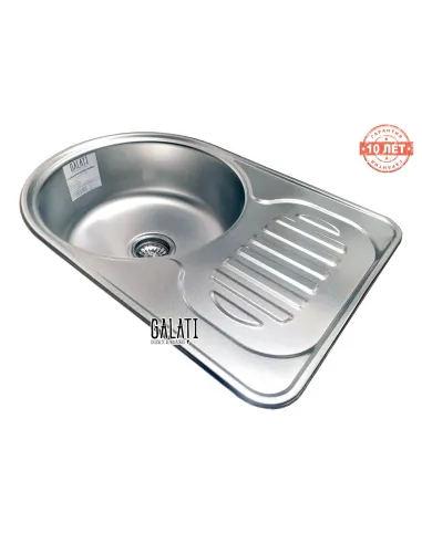 Мойка для кухни из нержавеющей стали прямоугольная Romzha Luca Textura, 450х670х190 мм - 9