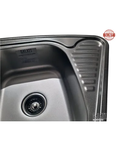 Мойка для кухни из нержавеющей стали угловая Romzha Meduza Nova Textura, 500х950х180 мм - 6