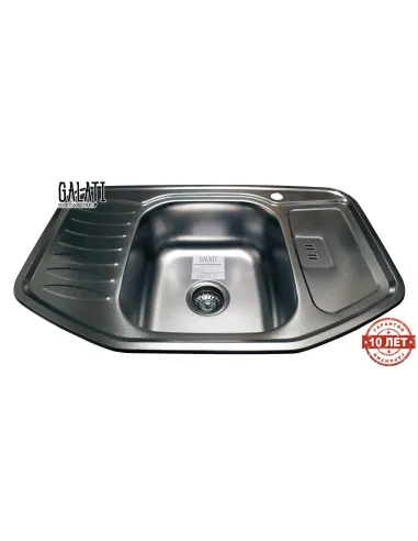 Мийка кухонна металева прямокутна Romzha Rampa Textura, 510х780х180 мм - 5