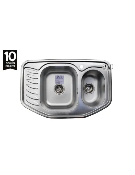 Мийка кухонна металева прямокутна Romzha Rampa 1.5C Textura, 510х780х195 мм - 5