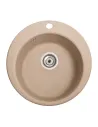Мийка кухонна кам`яна кругла Romzha Eva Piesok 301, 475x475x175 мм - 5
