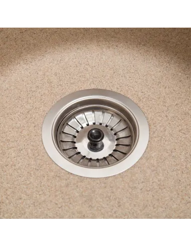 Мойка кухонная каменная круглая Romzha Eva Piesok 301, 475x475x175 мм - 6