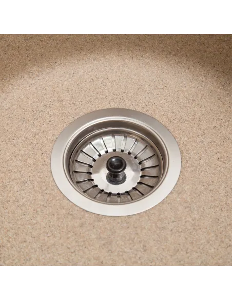 Мойка кухонная каменная круглая Romzha Eva Piesok 301, 475x475x175 мм - 6