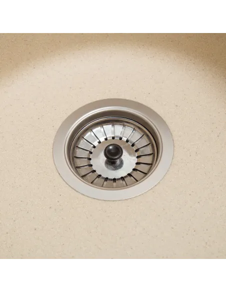 Мойка кухонная каменная круглая Romzha Eva Avena 501, 475x475x175 мм - 6