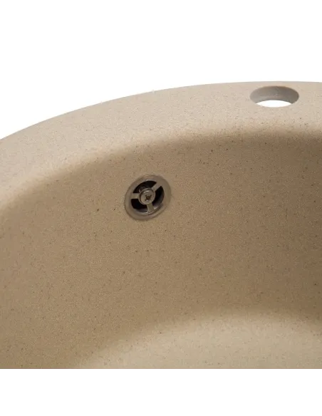 Мойка кухонная каменная круглая Romzha Eva Avena 501, 475x475x175 мм - 7